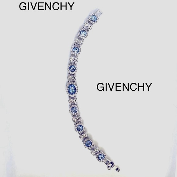 Givenchy Jewelry - 🆕Givenchy sliver-tone bracelet with gorgeous blue Stones